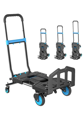 Çok Fonksiyonlu Katlanır Paket Taşıma Aracı Alışveriş Market El Arabası ürün fotoğrafı