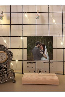 Spotify Pleksi Plak Barkodlu Kişiye Özel Hediye ürün fotoğrafı