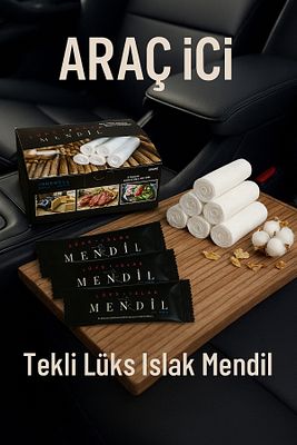 Araç Içi Tekli Lüks Islak Mendil Temizlik Mendili 1 Kutu/90 Adet ürün fotoğrafı