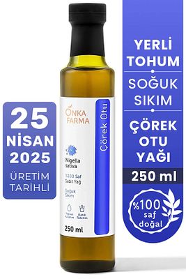 Onka Farma Soğuk Sıkım Çörek Otu Yağı 250 ml %100 Doğal %100 Saf Yerli Çörekotu Tohumundan ürün fotoğrafı