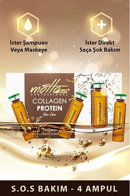 Multivitamin Collagen - Protein Acil Kurtarma Saç Bakım Kürü 4x10ml 4 Ampul ürün fotoğrafı