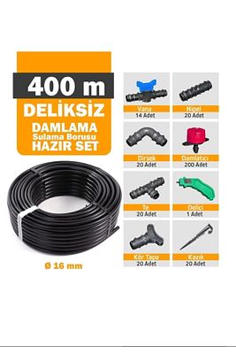 Deliksiz Düz 400 Metre Damla Sulama Sistemi. Tohum Hediyelidir ürün fotoğrafı