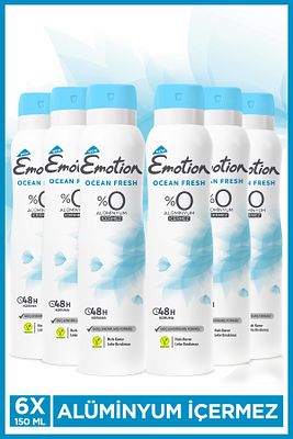 Ocean Fresh Kadın Deodorant 6x150ml ürün fotoğrafı