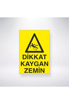 Dikkat Kaygan Zemin 21x35 Arkası Arkası Yapışkanlı Sticker ürün fotoğrafı