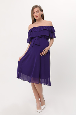 Carmen Yaka Fırfır Elbise ürün fotoğrafı