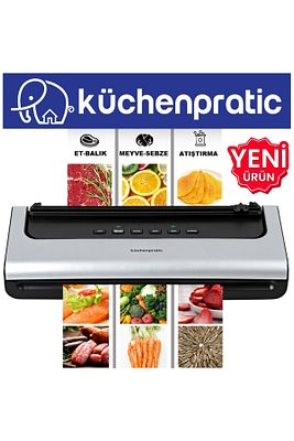Küchen Pratic Vs7210 Silver Ev Tipi Elektrikli Vakum Makinesi 10 Adet Vakum Poşeti ürün fotoğrafı