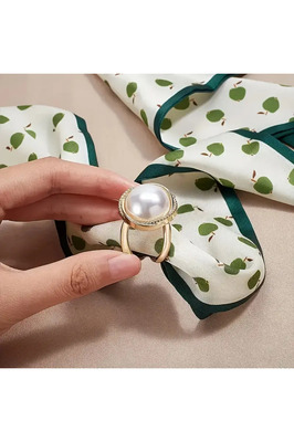 Trendlover Fular Yüzüğü, Incili Eşarp Yüzüğü ürün fotoğrafı