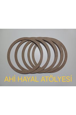 Ham Mdf Vidasız 15cm Çapında 1 Adet Kasnak Düş Kapanı Ve Makrome Örgü Çemberi ürün fotoğrafı