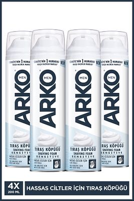 Sensitive Hassas Ciltler için Erkek Bakım Tıraş Köpüğü 4x200ml ürün fotoğrafı