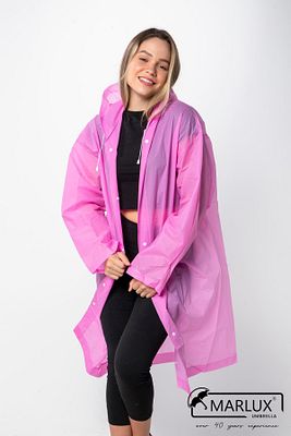 Kadın Erkek Yağmurluk Kapüşonlu Çıtçıtlı Eva Pembe Yağmurluk M21mrc881r11 ürün fotoğrafı