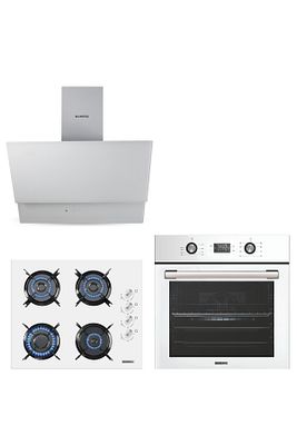 Ankastre Set Beyaz Cam 8 Programlı Dokunmatik ürün fotoğrafı