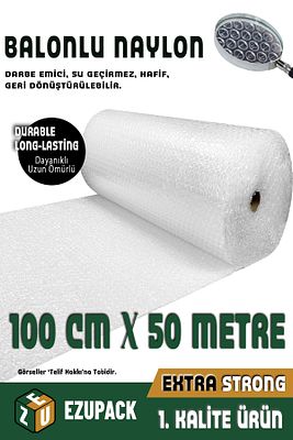 Balonlu Naylon 100cm X 50 Metre 1. Kalite Kalın Havalı Naylon Balonlu Naylon Pat Pat Pıt Pıt ürün fotoğrafı