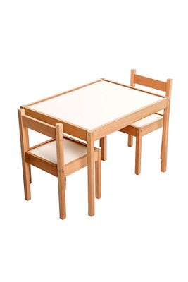 Baby Toys Montessori Ahşap Masa Ve Sandalye Seti ürün fotoğrafı