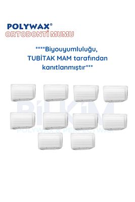 10 Adet Kokusuz Ortodonti Mumu- Diş Teli Mumu - Braket Mumu Wax- Ortodontik Wax -10 Sade ürün fotoğrafı