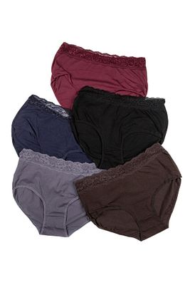 Kadın Külot Büyük Beden 5 Li Paket Likralı Bordo ürün fotoğrafı