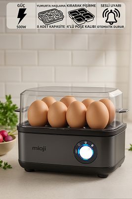 Mio Eg8 500w Led Işıklı Sesli Uyarı 8li Haşlama Ve 4lü Yumurta Pişirme Makinesi ürün fotoğrafı