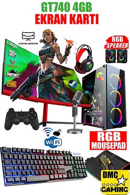 N290 (GTA 5) I5-3470,16gb Ram,500gb Hdd,256gb Ssd,4gb Gt740,24''curved Oyuncu Masaüstü Bilgisayar ürün fotoğrafı