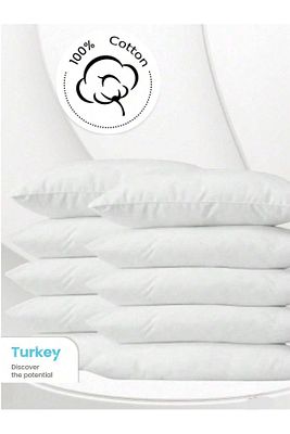 Pamuklu Overlok Dikim 50x70 Beyaz Iç Astar, Fermuarlı Yastık Kılıfı, 10'lu Yastık Şiltesi ürün fotoğrafı