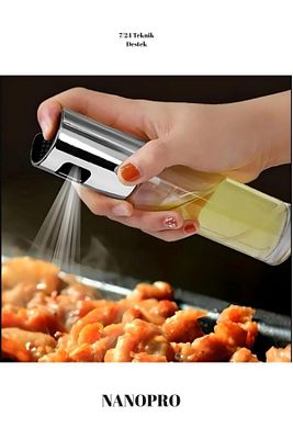 Cam Sprey Şişesi Sirke Yağ Püskürtücü Barbekü Sosu Yağdanlık 100 ml ürün fotoğrafı