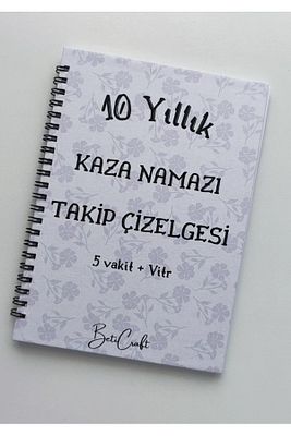 10 Yıllık Kaza Namazı Takip Çizelgesi ürün fotoğrafı
