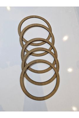 Sözen Home Ham Mdf Vidasız 30cm Çapında 5 Adet Kasnak Seti Düş Kapanı Ve Makrome Örgü Için ürün fotoğrafı