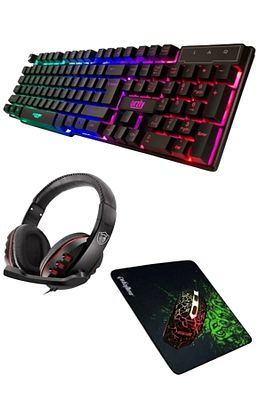 Oyuncu Klavye Mouse Mousepad Kulaklık Set ürün fotoğrafı