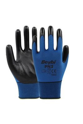 Pn3 Polyester Nitril Eldiven Mavi - 3 Çift ürün fotoğrafı