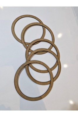 Sözen Home Ham Mdf Vidasız 25 Cm Çapında 5'li Kasnak Seti Düş Kapanı Ve Makrome Örgü Çemberi ürün fotoğrafı