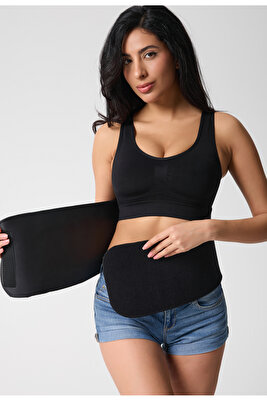 Neopren Göbek İncelten Terleten Yağ Yakımına Yardımcı Sauna Etkili Termal Bel Kemeri ürün fotoğrafı