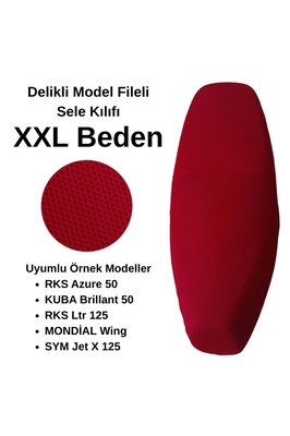 Scooter Sele Kılıfı File Kırmızı Xxl Beden ürün fotoğrafı