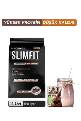 Slımfıt Çikolata 10 Adet -öğün Yerine Geçen Shake Öğün Tozu Proteinli Besin ürün fotoğrafı