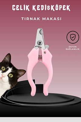 Çelik Kedi Köpek Tırnak Makası 12 Cm PEMBE ürün fotoğrafı