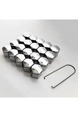 Bijon Kapağı Krom Efekt 17''mm Uyumlu 20li Set ürün fotoğrafı