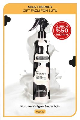 Milk Therapy Çift Fazlı Saç Bakım Fön Sütü 400 ml - Besleyici, Koruyucu Etki ürün fotoğrafı