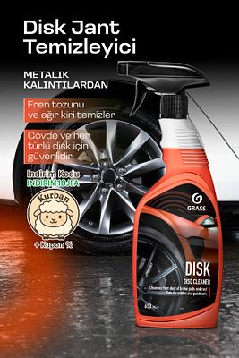 Disk & Jant Temizleyici Sprey 600ml – Balata Tozu, Pas Ve Yağ Lekeleri Için En Etkili Çözüm ürün fotoğrafı
