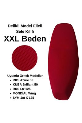 Scooter Sele Kılıfı File Kırmızı Xxl Beden ürün fotoğrafı