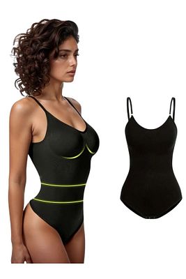 Mamey Model Spor Korse Body Çıtçıtlı Push Up Etkili Korseli Body Zıbın Korse Siyah Renk ürün fotoğrafı