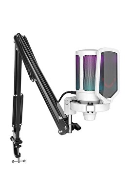 Ampligame A6t-w Youtuber - Gamer - Tiktok - Yayıncı Usb Mikrofon Seti Beyaz ürün fotoğrafı