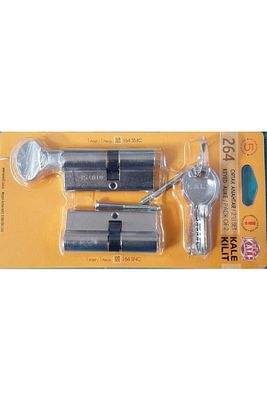 Kale Kilit 264 Ortak Anahtarlı 2&amp;apos;li Set (SNC SMC) Kilit Silindiri, Barel (68 MM) ürün fotoğrafı