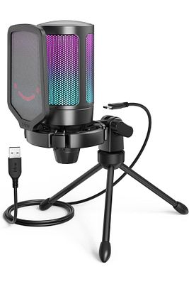 Ampligame A6v Yayıncı  Oyuncu  Podcast  Youtuber Rgb Usb Mikrofon ürün fotoğrafı