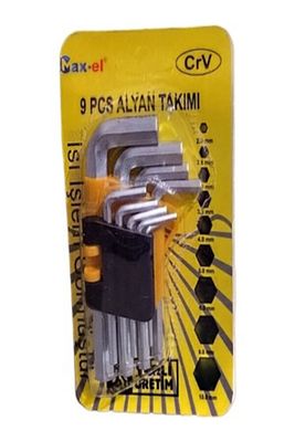 9 Parça Düz Alyan Anahtar Takımı 9 Parça Allen Düz Kısa Set ürün fotoğrafı