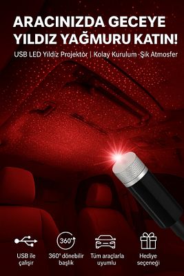 Kırmızı Ayak Altı Tavan Led Araç Içi Aydınlatma Oto Araba Iç Disko Ayarlanır Usb Lamba Işık ürün fotoğrafı