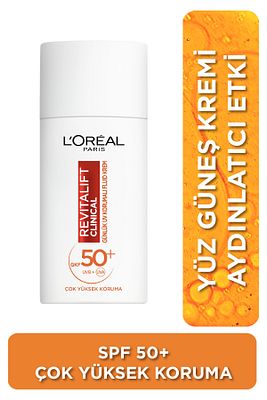 L'oréal Paris Revitalift Clinical Spf 50 Günlük Yüksek Uv Korumalı Yüz Güneş Kremi 50ml ürün fotoğrafı