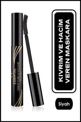 Essential Great Curl & Volume Mascara Kıvırma Etkili Hacim Veren Maskara 9 ml ürün fotoğrafı