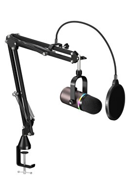 Gamenote GK63 PRO RGB Gaming Profesyonel Oyuncu Yayıncı Mikrofonu ve Masa Standı ürün fotoğrafı