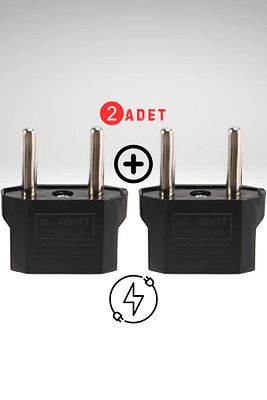 2 Adet Amerikan Tipi Priz Dönüştürücü Fiş Çevirici Adaptörü Aparatı ürün fotoğrafı