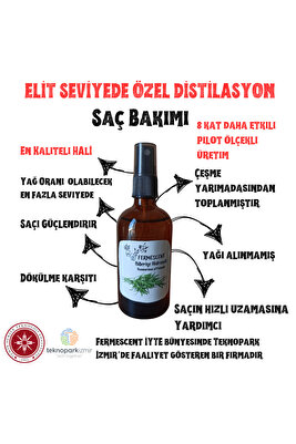 Biberiye Suyu Mayası Hidrosolü %100 Doğal Saç Bakım Toniği Dökülme Karşıtı Rosemary 100 ml ürün fotoğrafı