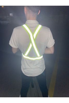 Reflektörlü Yelek - Motosiklet, Bisiklet Ve Scooter Gece Görüş Reflektör /yeşil Yasaya Uygun ürün fotoğrafı