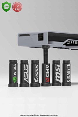 Ayarlanabilir Ekran Kartı Tutucu, Siyah Oval Seri, Ekran Kartı Destek Aparatı ürün fotoğrafı