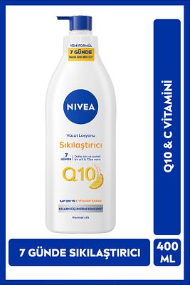 Q10 Sıkılaştırıcı Vücut Losyonu 400ml, 7 Günde Sıkılaşma, 72 Saat Nemlendirici,C Vitamini,Esnek Cilt ürün fotoğrafı